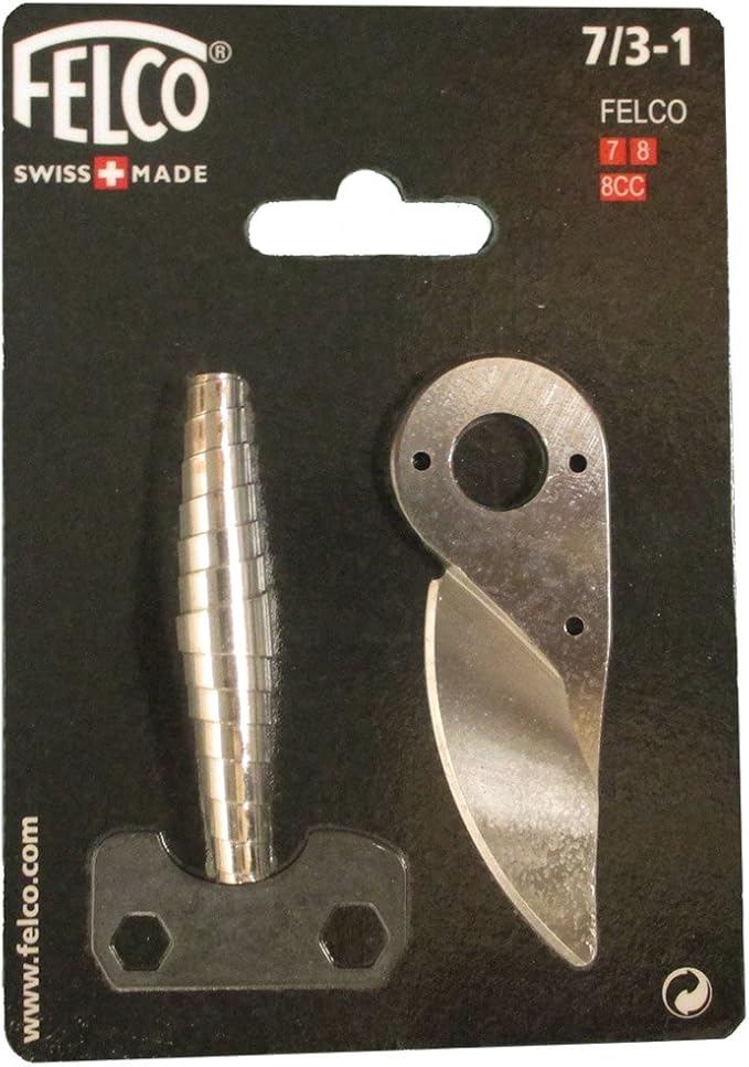 Felco Hand Pruner Replacement Kit (7/3-1) - Spare Blade, Spring, & Adjustment Key for Garden Shears & Clippers