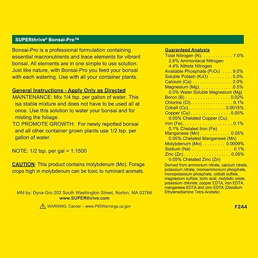 SUPERthrive Bonsai-Pro Liquid Plant Food (32 Oz)