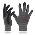 DEX FIT Nitrile Work Gloves FN330, 3D-Comfort Stretchy Fit, Firm Grip, Thin & Lightweight, Touch-Screen Compatible, Durable, Breathable & Cool, Machine Washable; Black Grey S (7) 12 Pairs