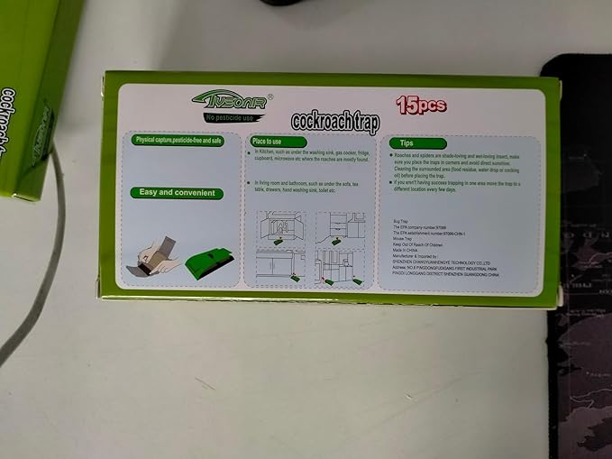 Roach Traps Indoor,Cockroach Trap,Roach Motel,Roach Traps Indoor for Home -15 Pack