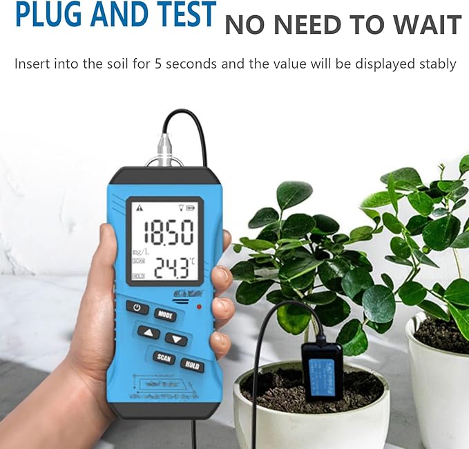 Soil Tester - 7 in 1 Digital Meter for pH, Moisture, and Light Measurement, Ideal for Garden, Farm, and Lawn Care