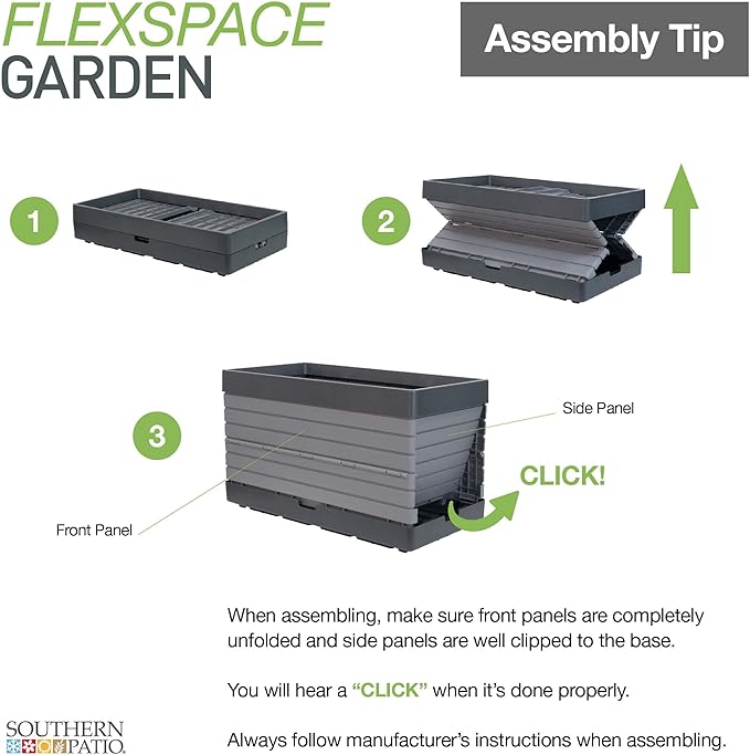 Southern Patio FlexSpace 5-pc. Modular Raised Garden with 3 Collapsible Planter Boxes & 2 Legs