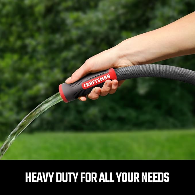 CRAFTSMAN ExoShield Heavy-Duty Fabric Hose - Industrial-Grade Lightweight Garden Hose, 50 Feet x 5/8 Inch