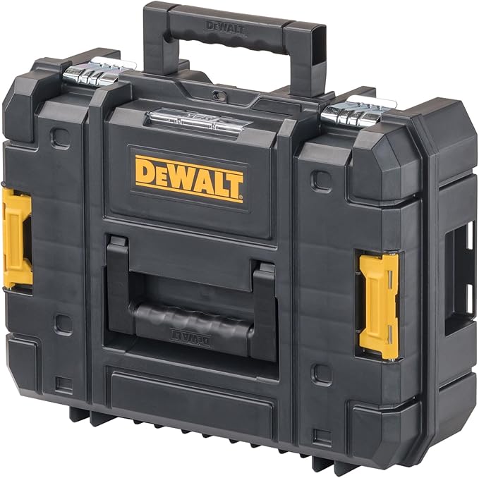 DEWALT TSTAK II Tool Box, Flat Top Tool Storage Case, Organizer Box Holds Up To 66 lbs, Flexible Platforms for Stacking, 13 Inch (DWST17807)
