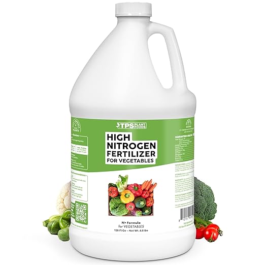 High Nitrogen Fertilizer for Vegetables, Supports Healthy Growth and High Yields, TPS Plant Foods, 1 Gallon (128oz)