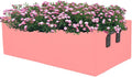 Square Grow Bags, Garden Fabric Planter Container with Handles Bed Flower Vegetables Pots 1MM Thickness Economic Colorful (Pink,23.62x11.81x7.87 Rectang)