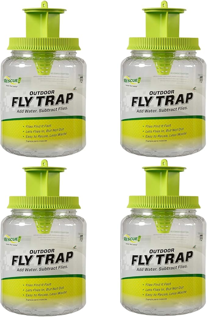 RESCUE! Outdoor Fly Trap - Reusable - 4 Traps
