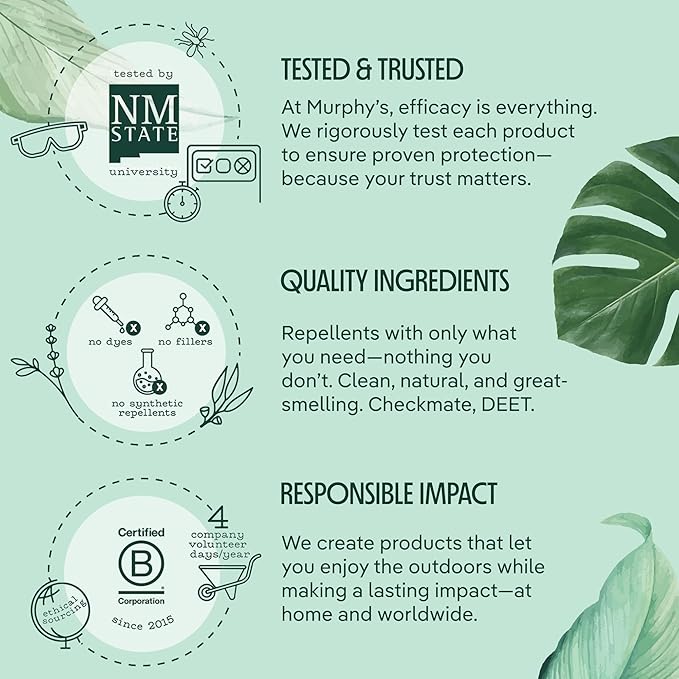 Murphy's Naturals Mosquito Bug Repellent Candles for Outdoor Patio, Citronella & Essential Oils, Soy/Beeswax Blend, 30-Hour Burn Time, 9 oz, 6-Pack