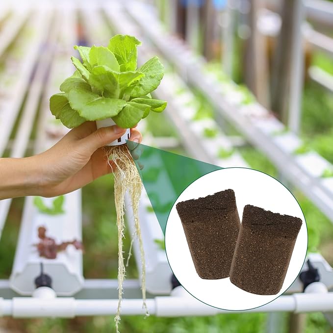 Amyhill Hydroponic Sponges Grow Starter Pods Organic Growth Sponge Starter Plugs for Plant Cloning Growing(300 Pieces)