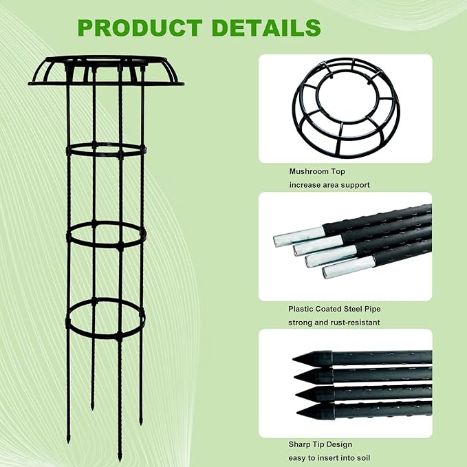 Garden Trellis for Climbing Plants Outdoor, 4.4 Feet Trellis for Climbing Plants, Sturdy Plant Support Trellis for Flowers Vegetable Fruits Vines