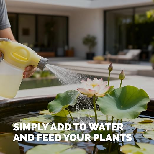 Lotus Fertilizer – Fish Safe Liquid Plant Food for Bigger Lotus Blooms & Stronger Roots 32 oz
