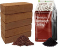 Coco Coir 650gm Bricks (5-Pack) + Worm Bliss (1 Gallon) - Organic Coco Coir for Plants & Worm Castings for Plants - Coconut Coir Bricks - Earthworm Castings Worm Fertilizer - Garden Soil Potting Mix