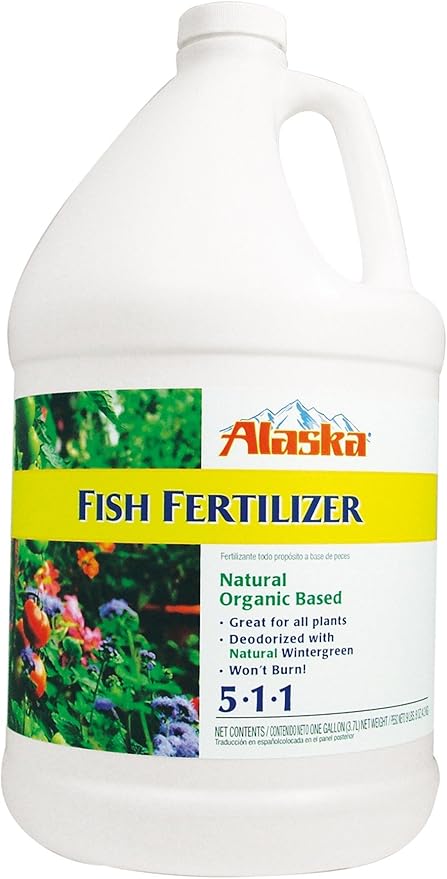 Alaska Fish Emulsion Fertilizer 5-1-1 Concentrate 1 Gallon (Packaging may vary)