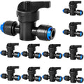 10 Pack 1/4" Drip Irrigation Shut Off Valve, Quick Connect Universal Drip Irrigation Tubing Coupling Valve, Connector Locking Fitting for Sprinkler or Drip Irrigation System Parts & Connectors