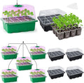 The Bundle of Bonviee 5 Packs Seed Starter Tray with Grow Light and 5 Packs Seed Starter Kit