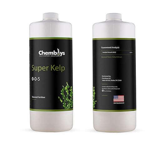 Chemboys Super Kelp Liquid Seaweed Fertilizer – Kelp Plant Food Supplement for Plant Growth Bloom & Yield Boost – Liquid Kelp Seaweed Concentrate Garden Fertilizer - 4 fl oz