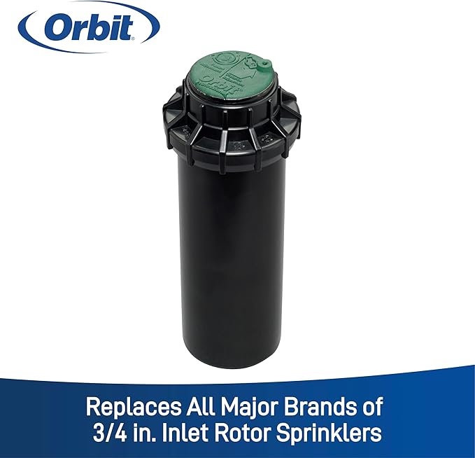 Orbit Voyager II Professional Pop-Up Gear-Drive Rotor Sprinkler | 3/4" Inlet | Adjustable 40-360° Pattern | 35-55 ft Coverage Range | Includes Adjustment Key | Model 91561