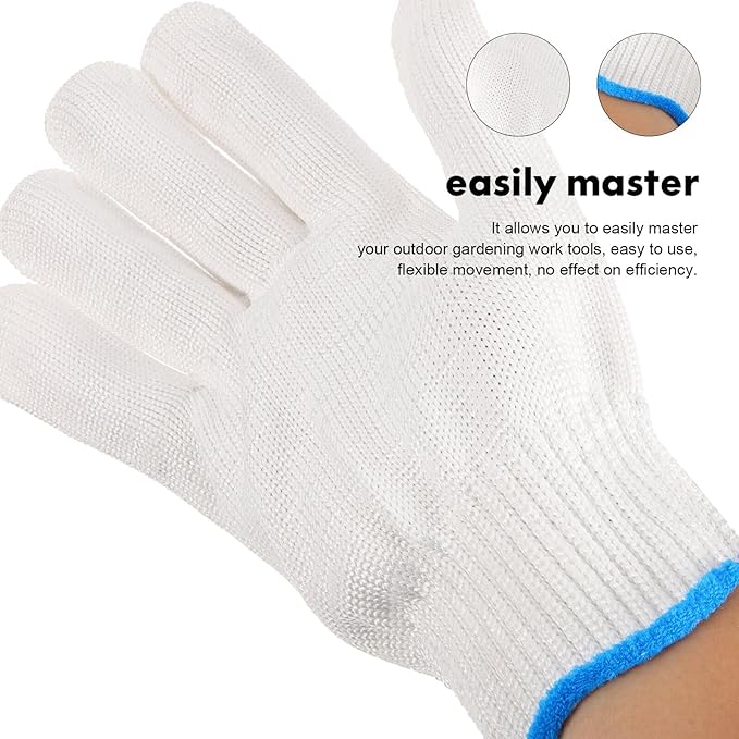 12 Pairs Anti-slip Cotton Thread Work Gloves Heavy Duty Nylon Safety Gloves for Construction Gardening Outdoor Use Xl