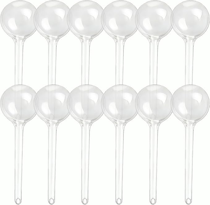 Self Watering Globes for Plants – 12 Pack Large Automatic Watering Bulbs, Vacation Plant Watering Device for Indoor & Outdoor Potted Plants, Slow Release Plant Waterer for Water Conservation