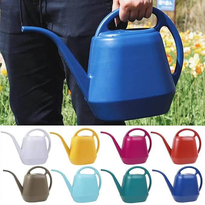 Watering Can Indoor Plants, 1 Gallon Large Capacity Thickened Plastic Long Spout Watering Can with Ergonomic Handle,Durable Small Watering Can for Indoor Plants Bonsai House Flower Garden Office