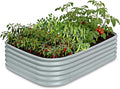 6x4x1.5 ft Galvanized Raised Garden Bed, 18" Tall Planter for Outdoor Plants, Metal Flower Bed for Herb Fruit Vegetable, Modular Raised Planter for Outside Backyard & Patio - Brooklyn Grey