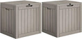 YITAHOME 30 Gallon Deck Boxes 2 Pack, Waterproof Outdoor Storage for Cushions, Tools & Pool Accessories, Resin Package Delivery for Patios, Gardens & Decks, Taupe
