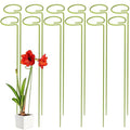 12-Pack Plant Stakes for Indoor Plants, 16 Inch Heavy Duty Adjustable Support Stakes & Tall Sticks for Monstera, Amaryllis, Orchid, Snake Plant, Single Stem, Indoor Outdoor
