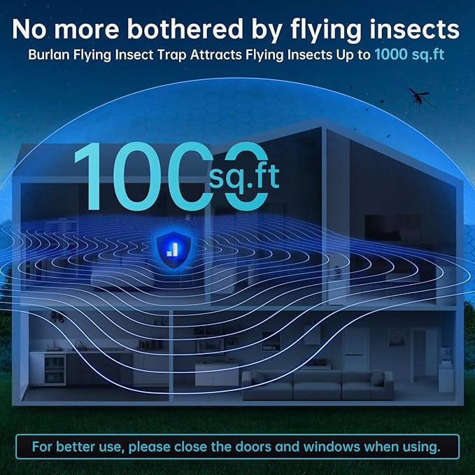 Fruit Fly Traps Indoor for Home: Plug in Mosquito Bug Zapper Gnat Moth Catcher with 9W Night UV Light, 2 Devices 20 Sticky Glue Board Refills for Indoors Flying Insect Trap