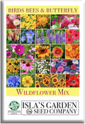 Birds, Bees & Butterflies Wildflower Mix – 500+ Seeds/PK by Isla’s Garden Seeds, Colorful Variety of Pollinator-Friendly Blooms, Supports Local Wildlife, Perfect for Garden Beds, Borders & Meadows