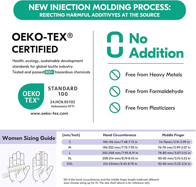 Vgo... Men's Work Gloves,Gardening Gloves,TPE Coated,Waterproof Palms, Anti-Slip,Breathable 3D Knit Back,OEKO-TEX Certified