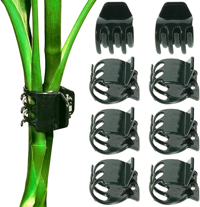 BEADNOVA 100Pcs Orchid Clips Large Orchid Support Clips for Flower Plant Vine (2cm, 100PCS)
