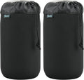 Beautyflier 64oz Mason Jar Wide Mouth Shade Cover Sleeves, Large Half Gallon Mason Jars Sprouting Covers Drinking Glass Insulators Coolers 2 Quart Sprouting Jars Blackout Sleeve, Black, 2PCS