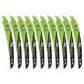 Japanese Teeth Reciprocating Saw Blade 9Inch - Saber Saw Blades Wood Pruning, 10pcs Curved Edge 6TPI for Tree Trimming, Wood/PVC Pipe Cutting