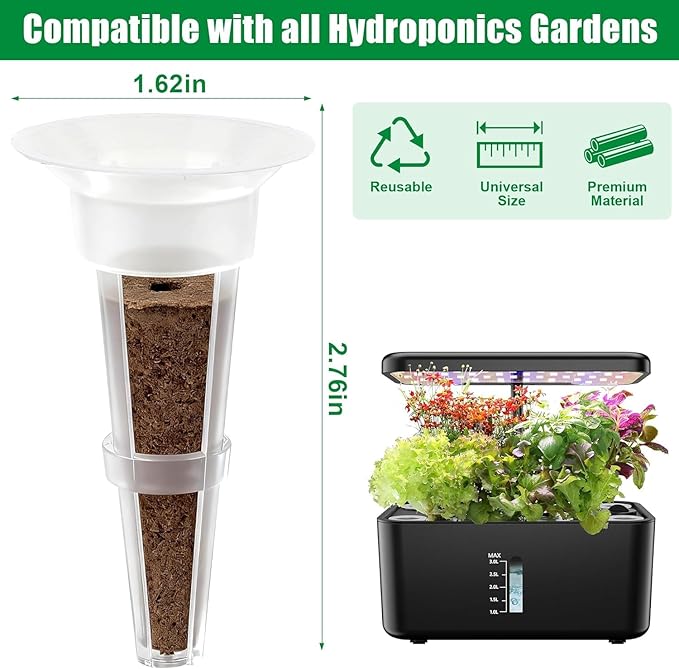 Gourmet Herb Seed Pod Kit, 12 Universal Indoor Herb Seed Pod Set with Parsley, Thyme, Mint, Cilantro, Dill, and Oregano - Compatibility with All Hydroponic Systems
