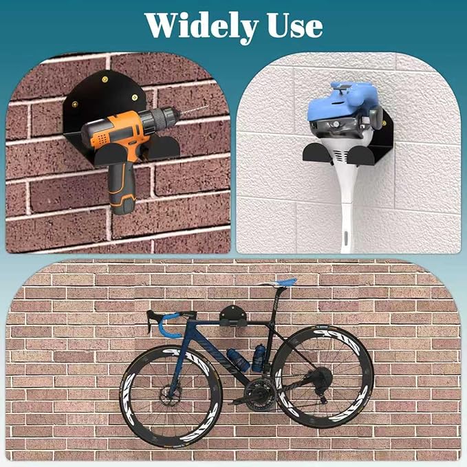 (2 Pack) Garage Organizer Trimmer Rack, Wall Mount Garden Power Tool Hanger Weed Holder,Weed Wacker Wall Rack Garage Tool Organizer for Grass Trimmer, Hedge Trimmer,Garage Tool