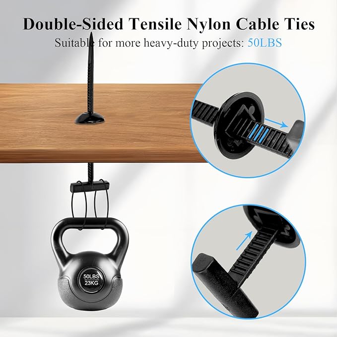 100PCS Upgraded Nylon Universal Cable Tie Buckle,Self-Locking Multifunctional Zipper Clips, Zip Ties Heavy Duty with UV Resistance for Car Bumper Fender Repair, Home, Garden, and Outdoor Organization