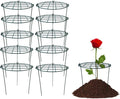 10 Pack 20 x 30 inch Poeny Cage Grow Through Grid Plant Brace Flower Support Rings,Round Metal Plant Stakes Rings, Strong Large Garden Supports for Flowers, Peonies, Rose, Lily