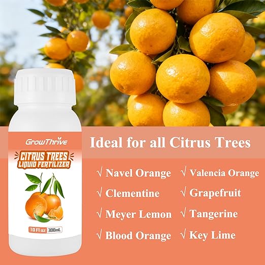10oz Citrus Fertilizer & Fruit Tree Fertilizer - Orange, Lemon, Lime, Mango, Ideal Micronutrients Plant Food for Tropical Fruit Trees to Grow More Fruit - Garden-Growing Miracle Nutrients