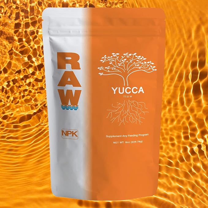 RAW Yucca Flow Water-Soluble Soil Amendment, 2oz – Promotes Water and Nutrient Absorption in Soil