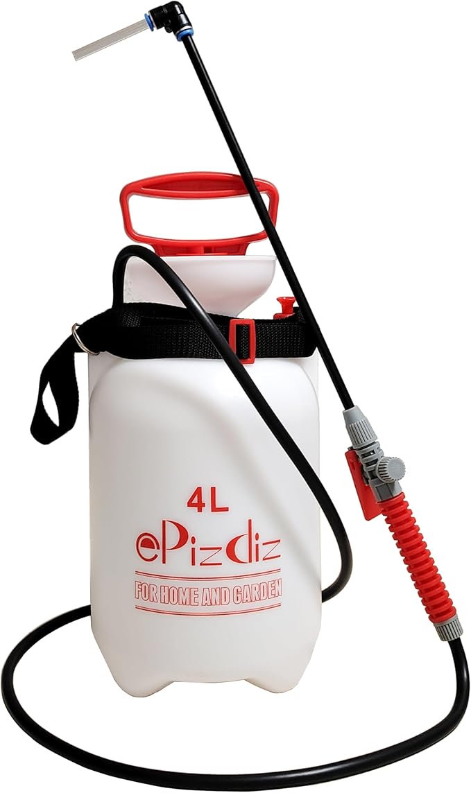 Watering Can Device for Watering Hanging Plant Basket Hard to Reach High Plant Waterer Sprayer 1 Gallon (Red 4L)