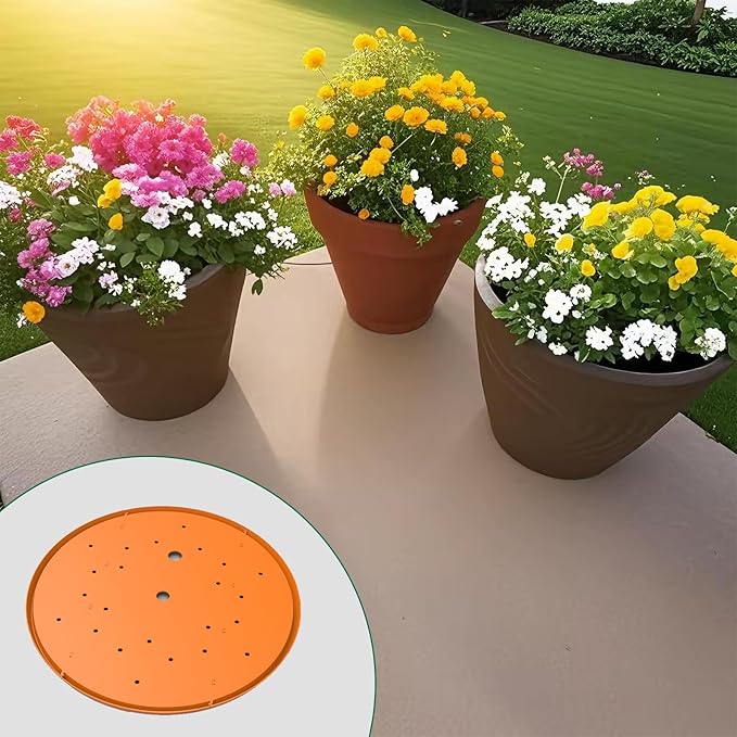 2-Pack Round Planter Insert - Plant Pot Insert with Drainage Holes, Use Less Potting Soil, Planter Accessories for Indoor & Outdoor Use (12 inch)
