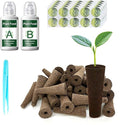 Hydroponic Grow Sponges Seed Starter Pod Kit Fit for AeroGarden and Others, Included 50 Grow Sponges, 50 Pod Labels, A & B Plant Food, 1 Tweezer