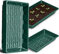 5 Pack 1017 Plant Growing Trays Seed Starting Trays Plant Tray Microgreens Growing Trays Plastic Trays for Plants, No Holes