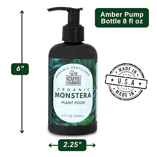Organic Monstera Plant Food - Liquid Fertilizer for Indoor and Outdoor Monstera Obliqua, Deliciosa & More (8oz) Cute Farms