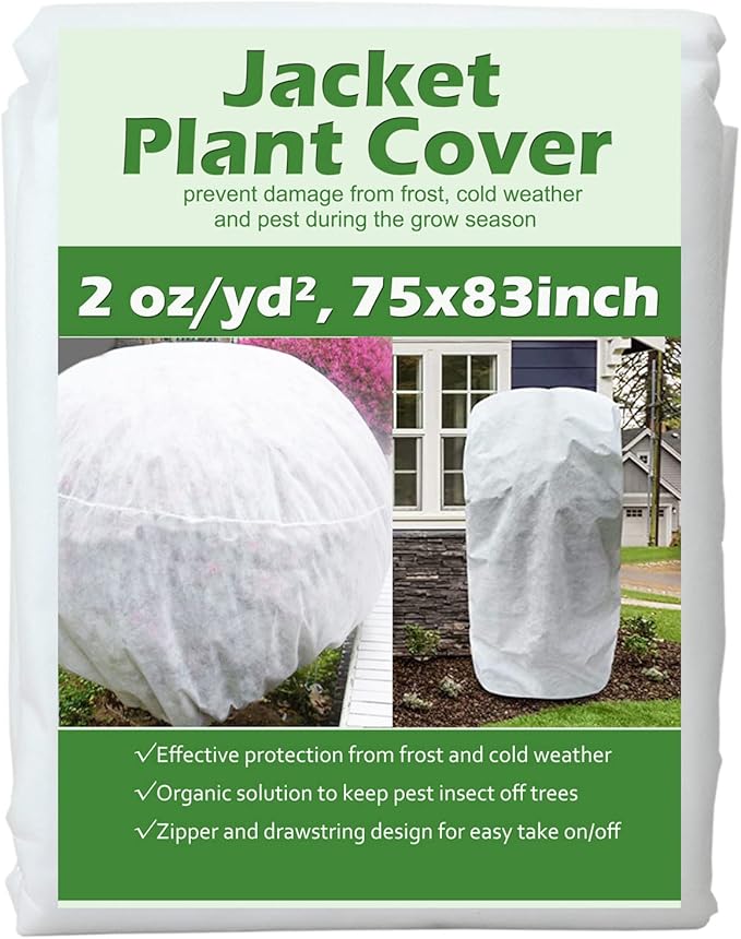 Plant Covers Freeze Protection Shrub Jacket 2.0oz/yd² Plant Covers for Trees 75"x83" Tree Plant Cover for Winter Frost Protection Pest Protection