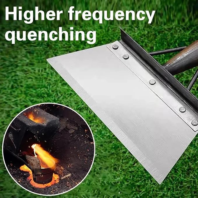 Multifunctional Cleaning Shovel, Gardscraper Garden Cleaning Shovel Flat Shovel, Manganese Steel Garden Spade Shovel, Heavy Duty Garden Tool for Digging, Lawn Edging, Weed Removal (20cm/8in)