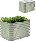 Epic Gardening 6-in-1 Modular Galvanized Raised Garden Bed Kit, 29" Tall Metal Planter Box, Durable Aluzinc Steel Raised Garden Bed Outdoor for Vegetables, Herbs, Flowers & Fruits - Small Mist Green