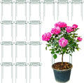 Geelin 15 Pack Peony Cages Bulk 12'' Dx 16'' H Peony Cages and Supports Heavy Duty Metal Plants Grow Through Support Rings Hoops for Outdoor Plants Flower Strawberry Tomato Strawberry(Green)