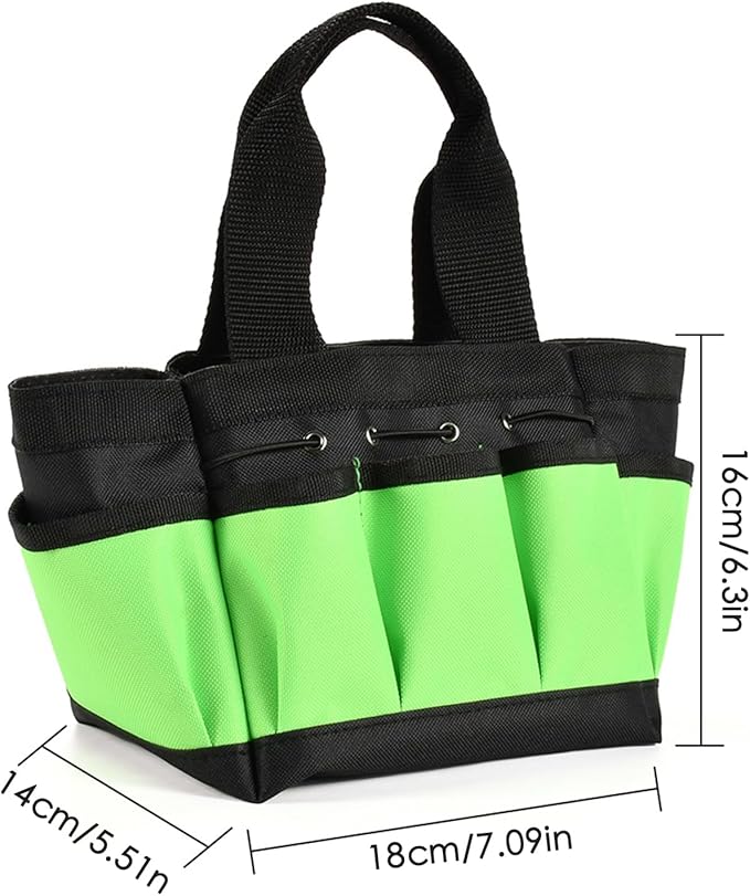 Garden Tool Storage Bag – Oxford Cloth Organizer, Waterproof Material, Lightweight Portable Design, Multiple Pocket Feature, Secure Tool Holder | Perfect Storage Gloves Scissors Hammer Nails