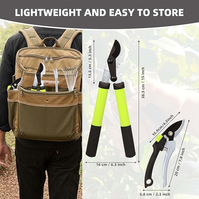 Loppers for Tree Trimming, Heavy Duty Branch Cutter Pruner with Gear Technology, Labor Saving Pruning Shears Gardening Tools Tree Clippers Tree Trimmer up to 1.3 Inch Clean Cut Capacity